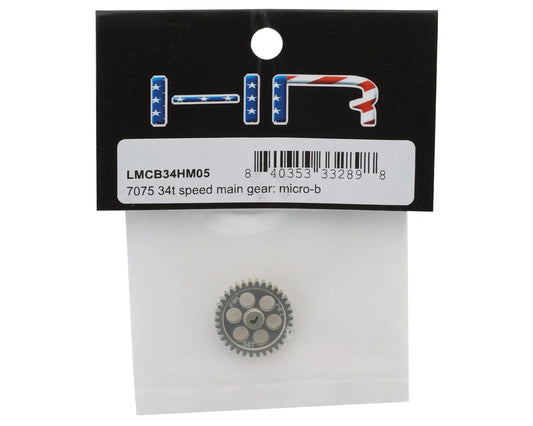 Aluminum 34T Mod 0.5 Speed Run Spur Gear for 1/24 Losi Micro-B (HRALMCB34HM05)