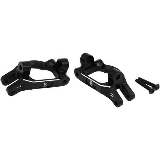 Black Aluminum Front C-Hub Set for Losi Super Rock Rey (HRALSRR1901)