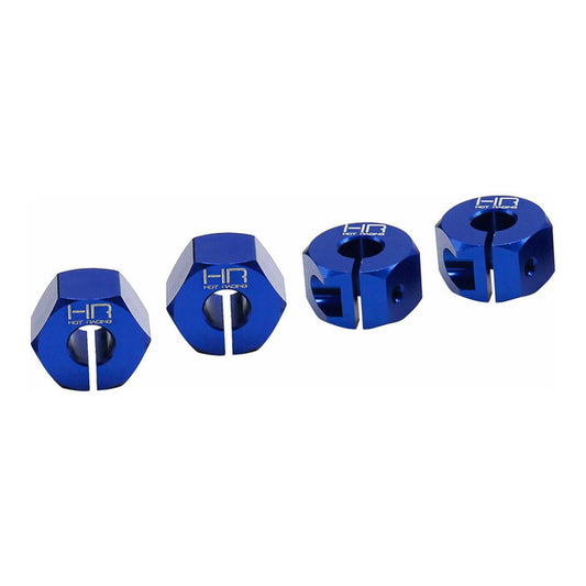 Aluminum 12mm Hex Set for 1/10 Traxxas Mini Maxx (Blue) (HRAMMX10X06)
