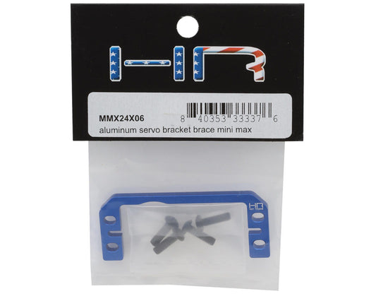 Aluminum Servo Brace Bracket for 1/10 Traxxas Mini Maxx (Blue) (HRAMMX24X06)
