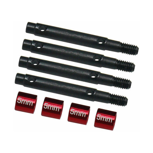 +5mm Steel Portal Drive Stub Axles for 1/18 Redcat Ascent 18 (HRARACM39W05)