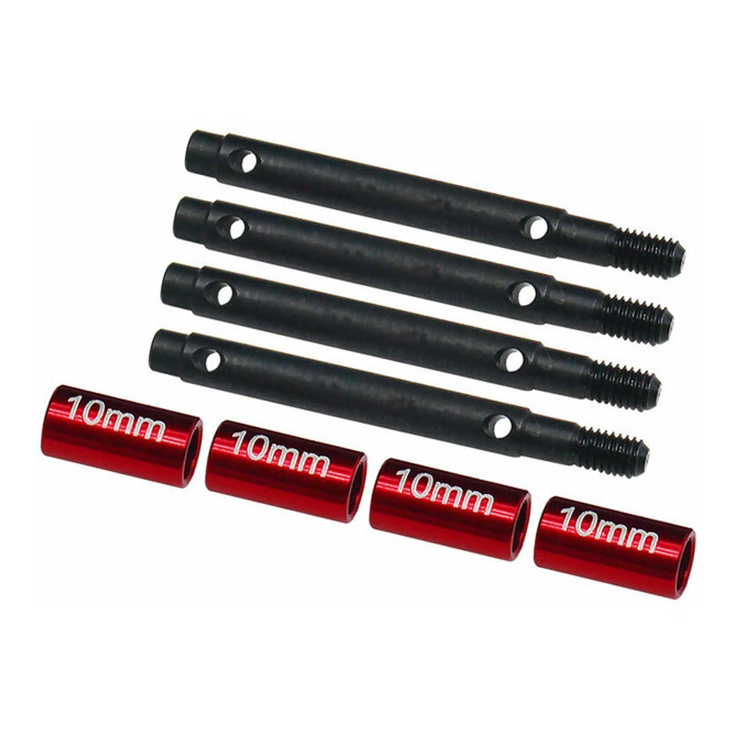 +10mm Steel Portal Drive Stub Axles for 1/18 Redcat Ascent 18 (HRARACM39W10)