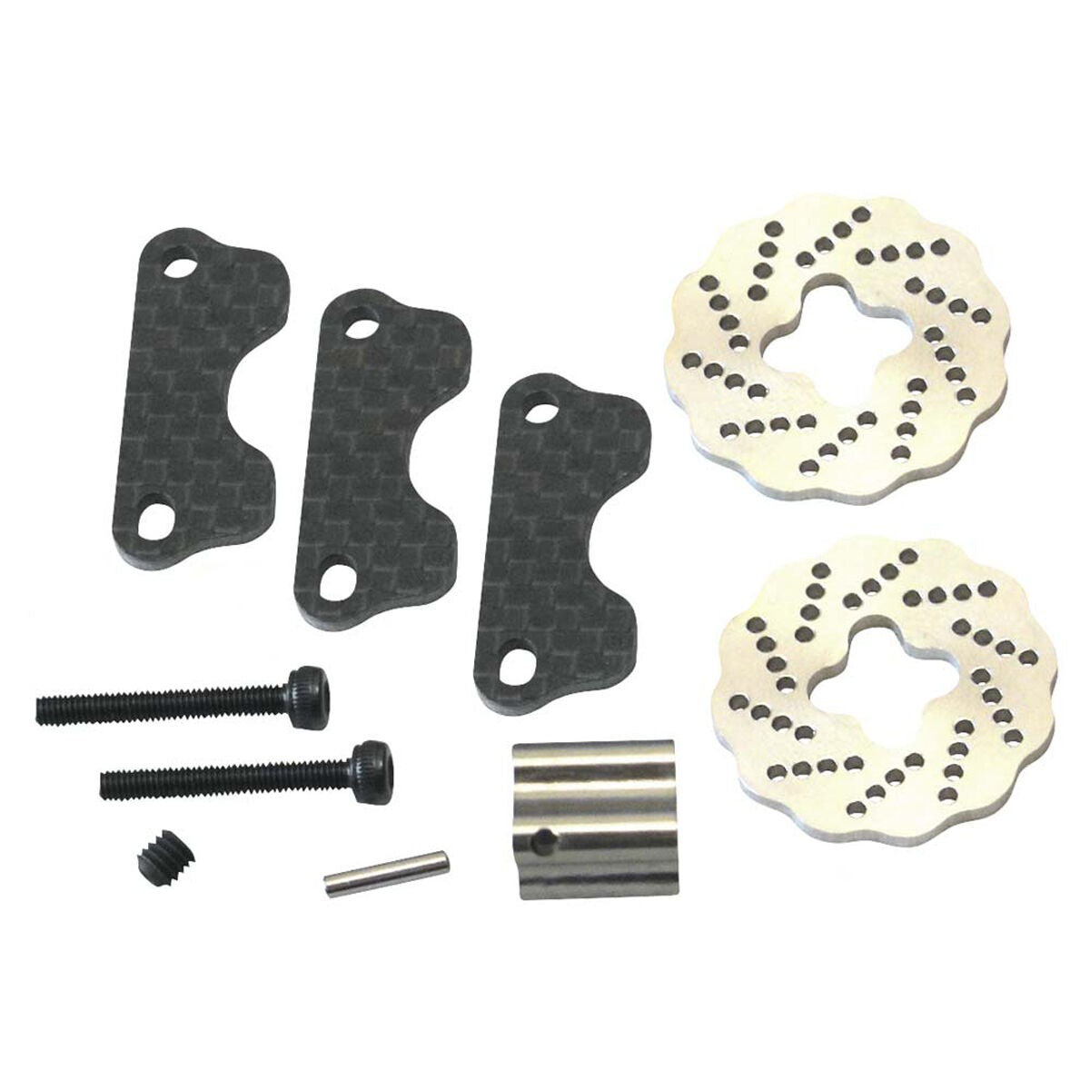 Carbon Dual Steel Wave Brake Disk Kit for Traxxas Jato 3.3 (HRASJT39DG)