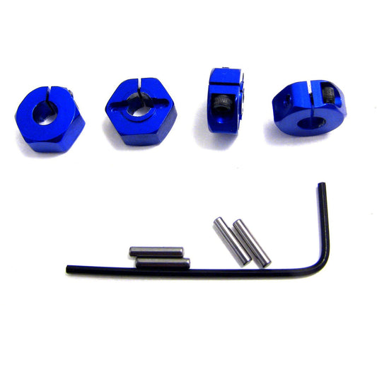 Blue Aluminum Locking 12mm Wheels Hex Kit (HRASLF1006)