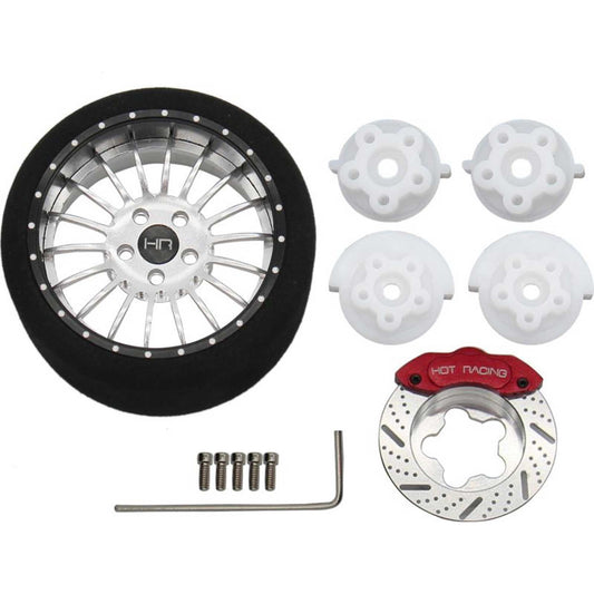 Silver 18-Spoke Steering Transmitter Aluminum Wheel (HRASW38808)