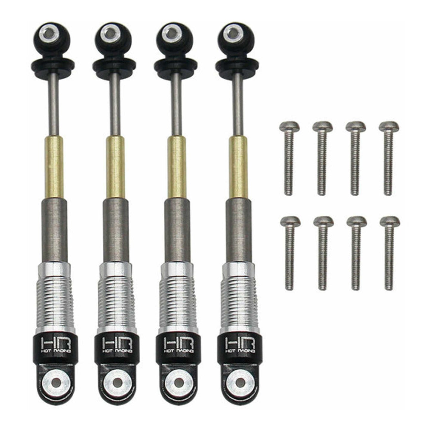 4-Section Telescoping Friction Shocks for 1/24 Axial SCX24 Vehicles (HRASXTF525T04)