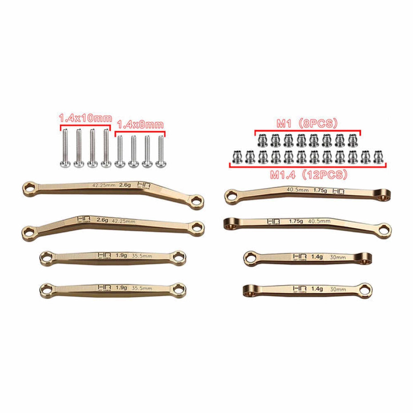Brass No-Flex Link Set for SCX30 (HRASXTY133H)