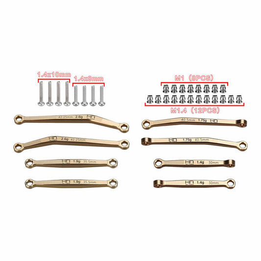 Brass No-Flex Link Set for SCX30 (HRASXTY133H)