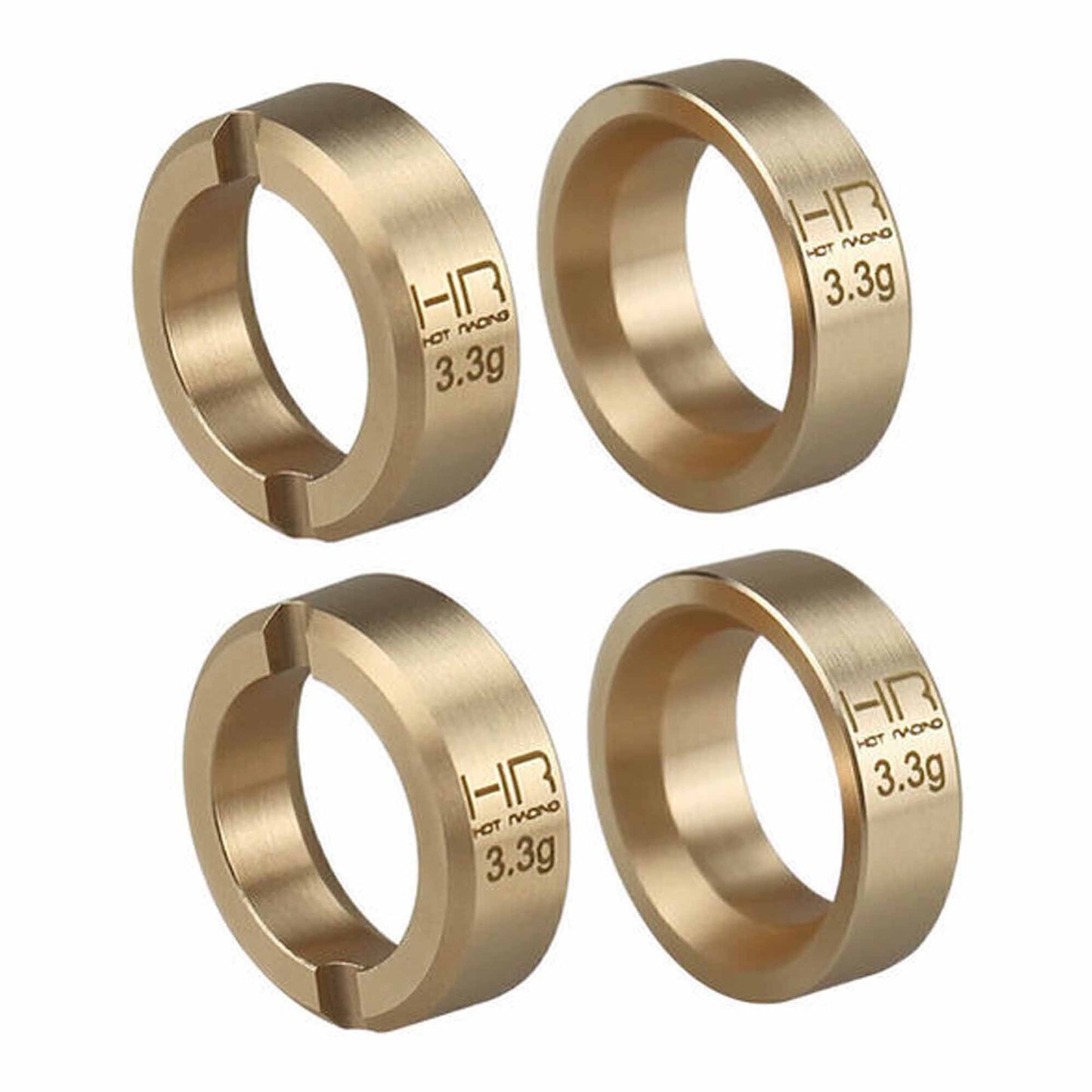 Brass Wheel Weights 3.3g for SCX30 (HRASXTY155H)