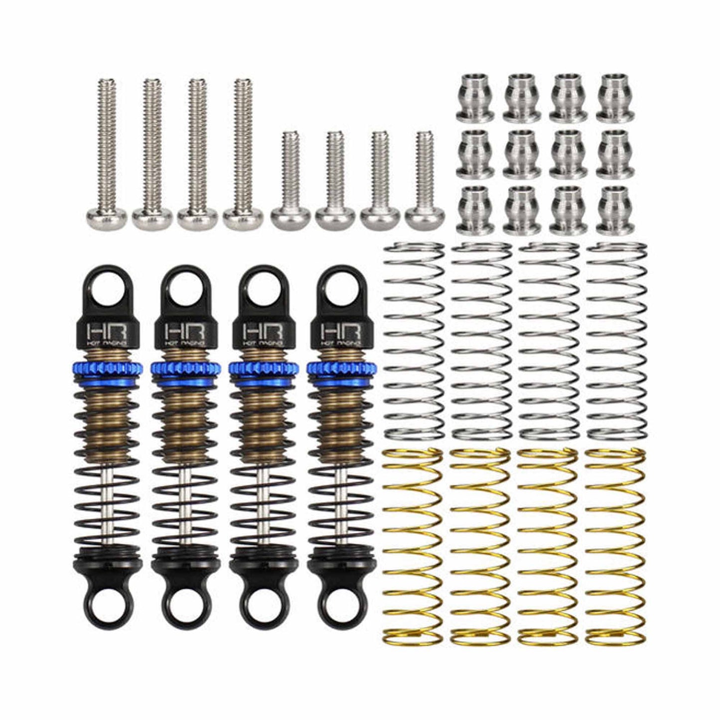 Aluminum Adjustable Shocks 25mm with 3 Spring Rates for SCX30 (HRASXTY250GP)_1