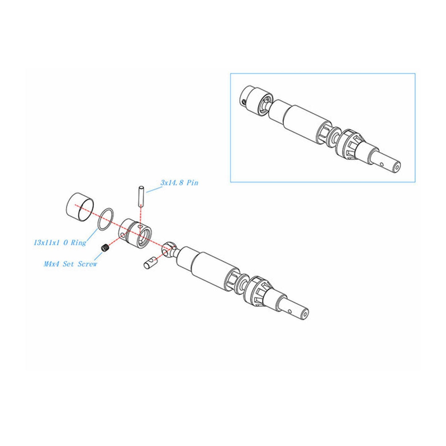 CVD Driveshaft Diff Outdrives 4s V2 (HRATFFP288D)