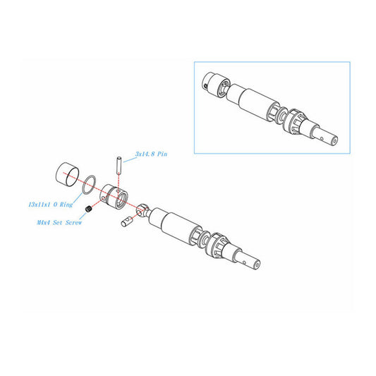 CVD Driveshaft Diff Outdrives 4s V2 (HRATFFP288D)