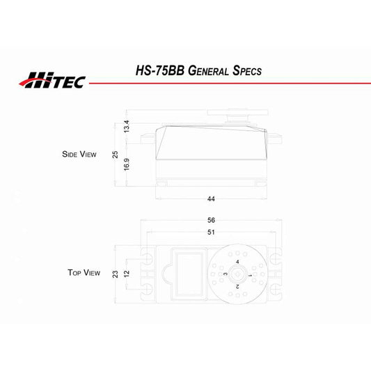 HS-75BB RETRACT SERVO (HRC31075S)