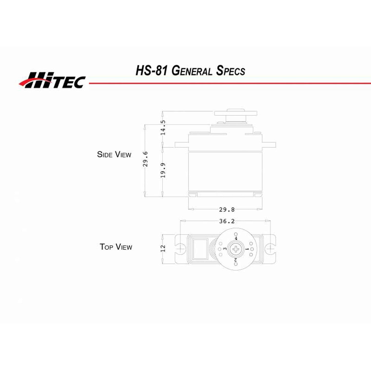 SUB MICRO SERVO HS-81 :JR/ (HRC31081S)
