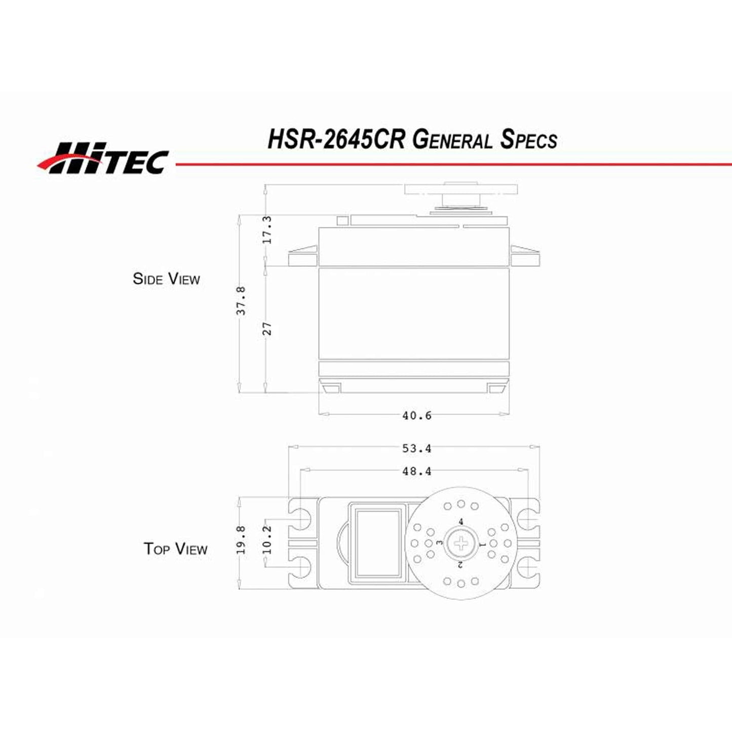 HSR-2645CR Standard Digital Continuous Rotation Robot Servo (HRC32645H)