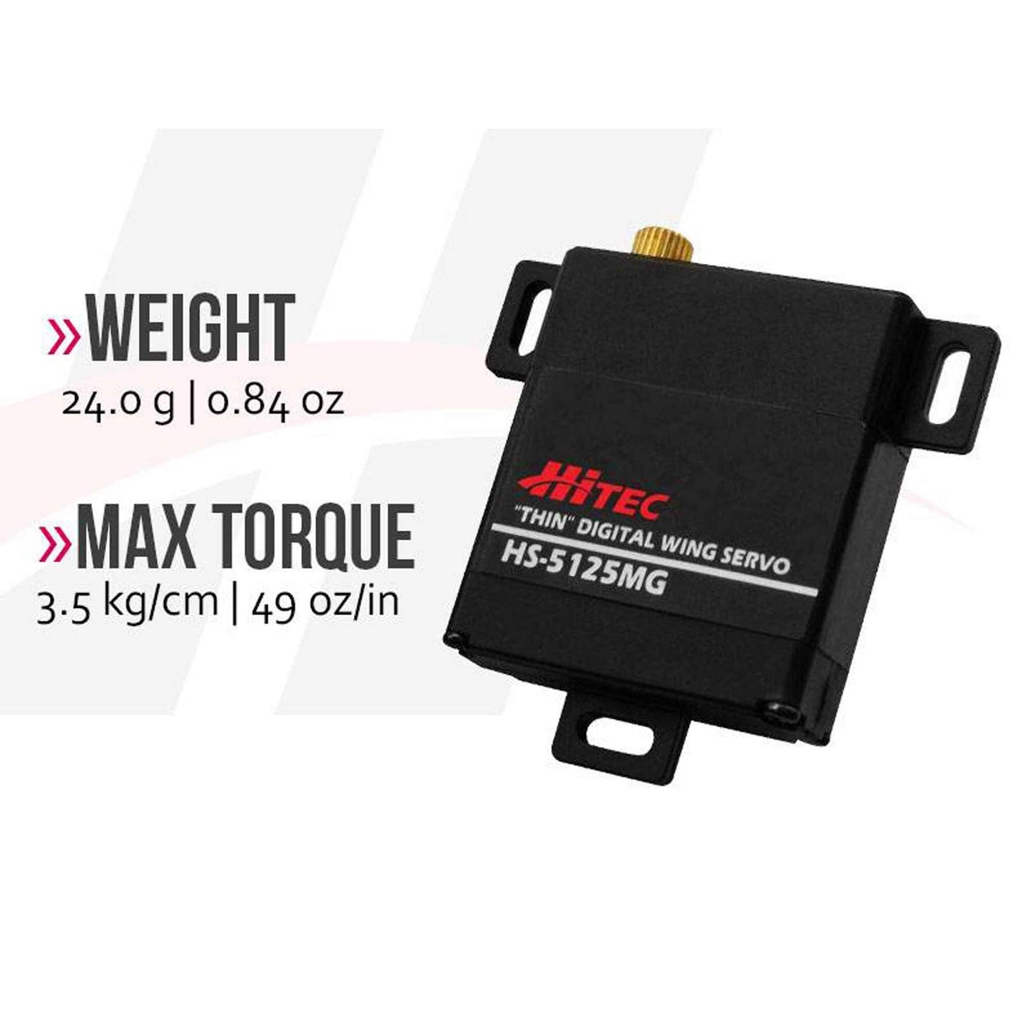 HS-5125MG Thin Digital Metal Gear Wing Servo (HRC35125S)