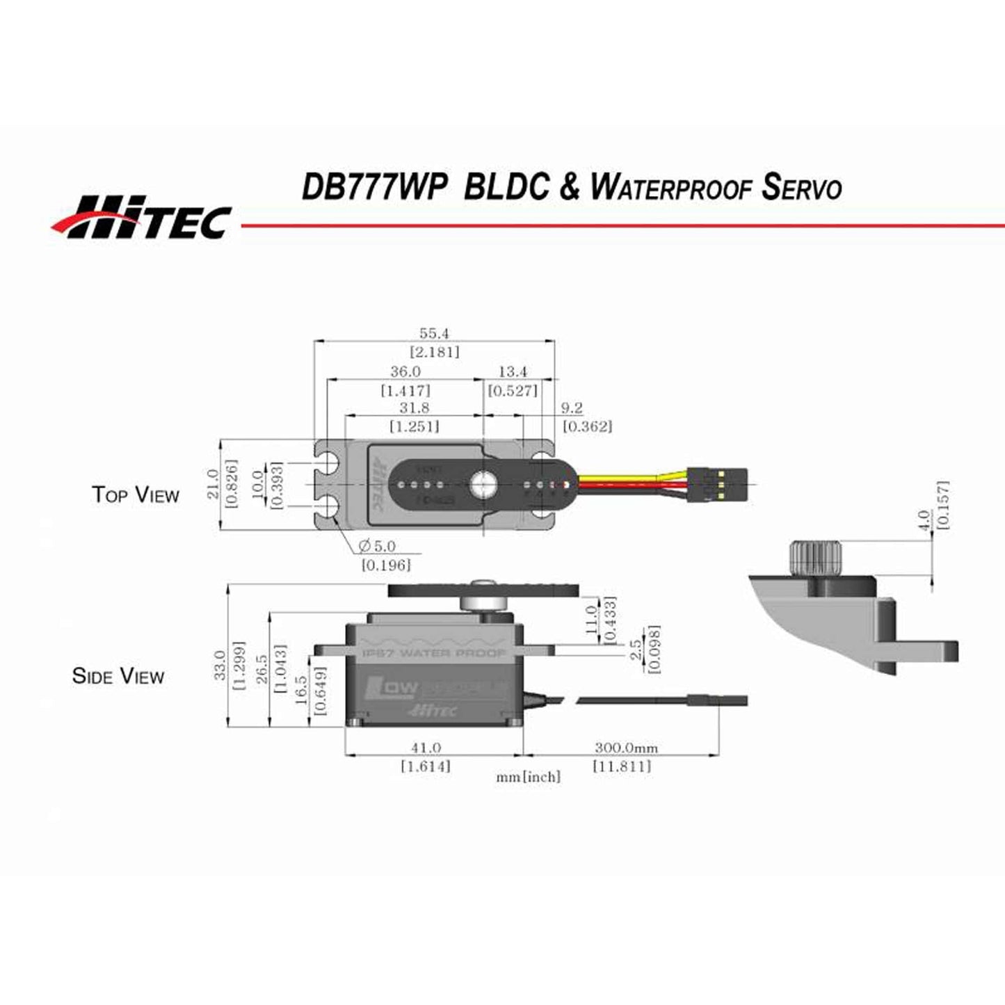 DB777WP Standard Digital Brushless Waterproof Metal Gear Servo (HRC36778)