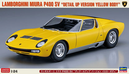 1/24 Lamborghini Miura P400 SV "Detail Up Version" Yellow Plastic Model Kit (HSG20511)