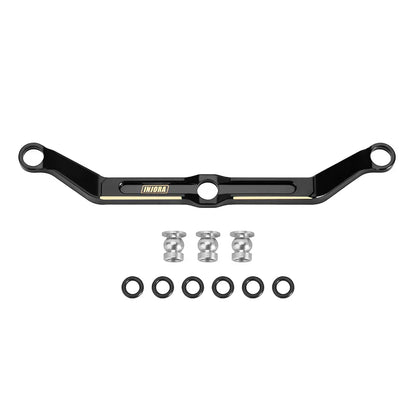 Brass Black Upgrade Part Set with Steering Link, C-Hubs, Steering Knuckles, and Differential Covers for TRX-4M (INJ4M01456BK)