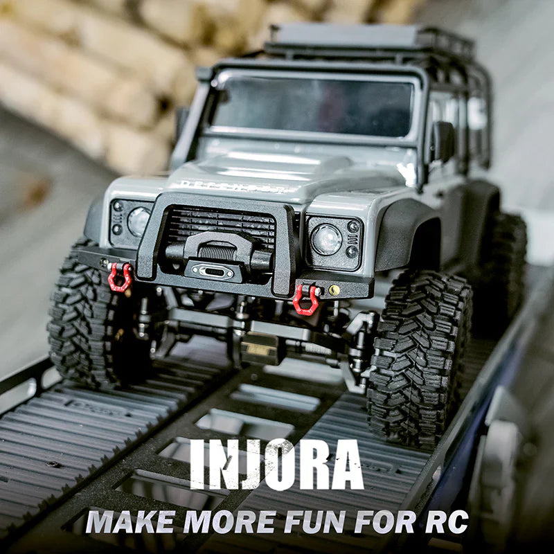 Aluminum Front and Rear Bumper Black for TRX-4M (INJ4M41FR)