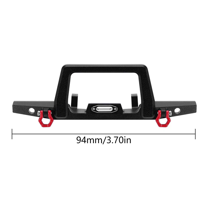 Aluminum Front and Rear Bumper Black for TRX-4M (INJ4M41FR)