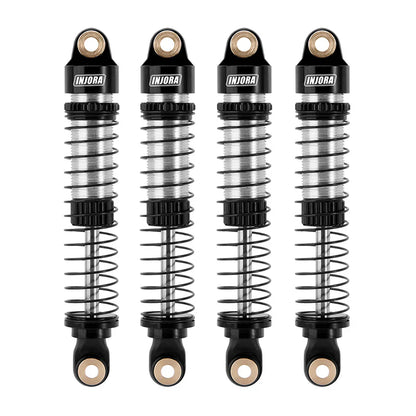 Aluminum Long Threaded Oil-Filled Shocks 59mm Black for TRX-4M (4) (INJ4M42BS4)