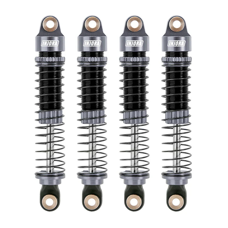 Aluminum Long Threaded Oil-Filled Shocks 59mm Gray for TRX-4M (4) (INJ4M42GL4)