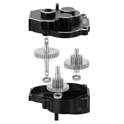 Aluminum Complete 59% Underdrive Transmission Black with 180 Size Brushed Motor for TRX-4M (INJ4M49A)