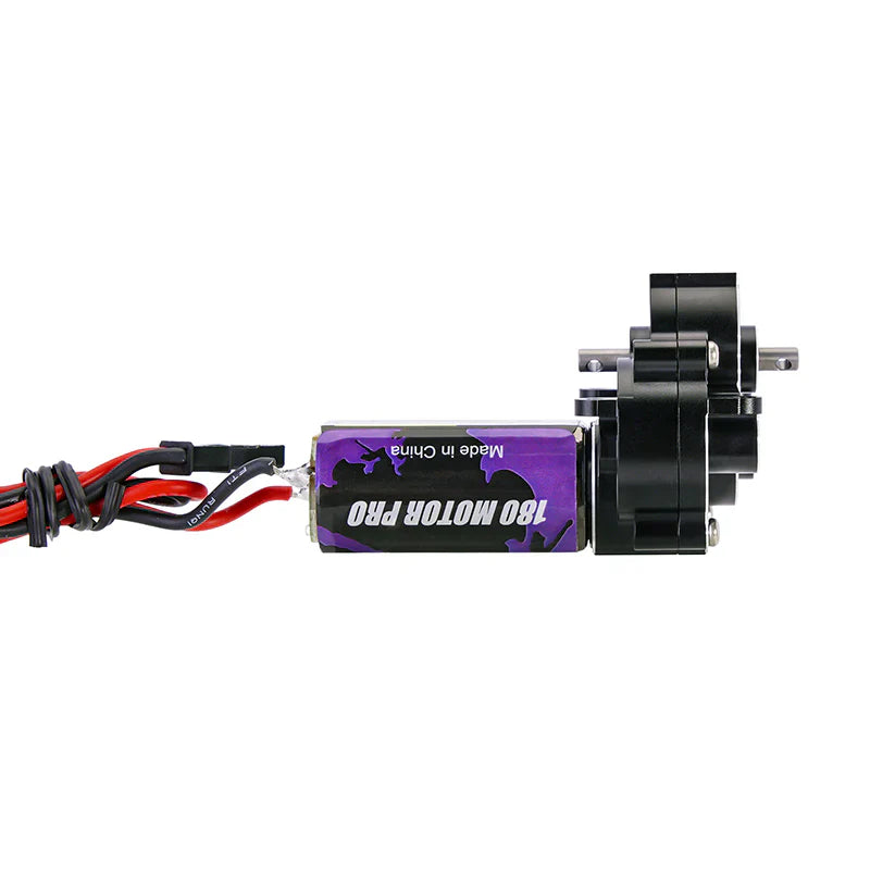 Aluminum Complete Transmission Black with 180 Size Brushed Motor for TRX-4M (INJ4M54BKA)