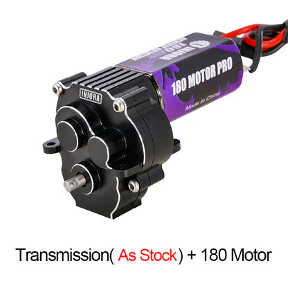 Aluminum Complete Transmission Black with 180 Size Brushed Motor for TRX-4M (INJ4M54BKA)