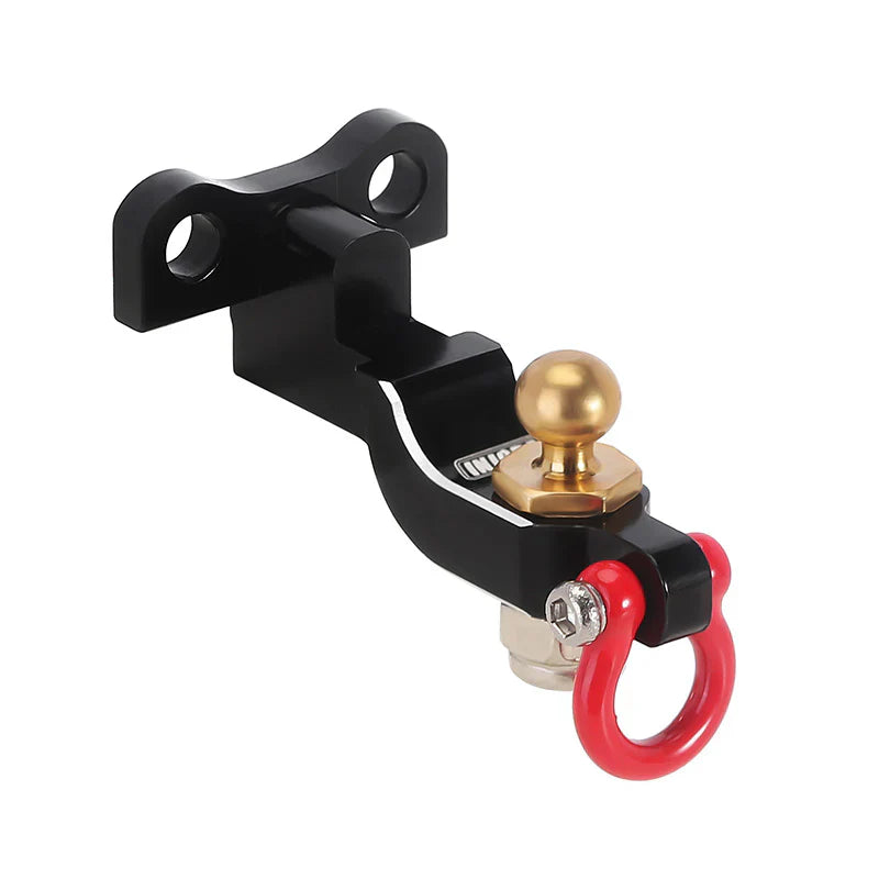 Aluminum Trailer Tow Hitch Black with Brass Ball for TRX-4M (INJ4M68)