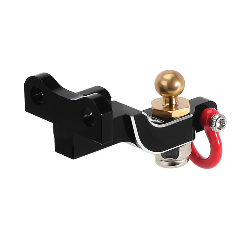 Aluminum Trailer Tow Hitch Black with Brass Ball for TRX-4M (INJ4M68)