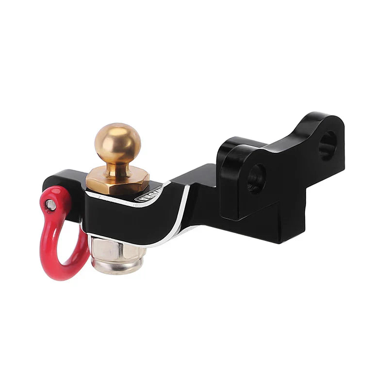 Aluminum Trailer Tow Hitch Black with Brass Ball for TRX-4M (INJ4M68)