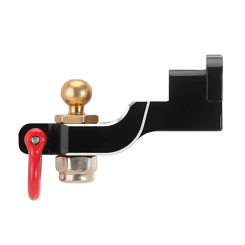 Aluminum Trailer Tow Hitch Black with Brass Ball for TRX-4M (INJ4M68)