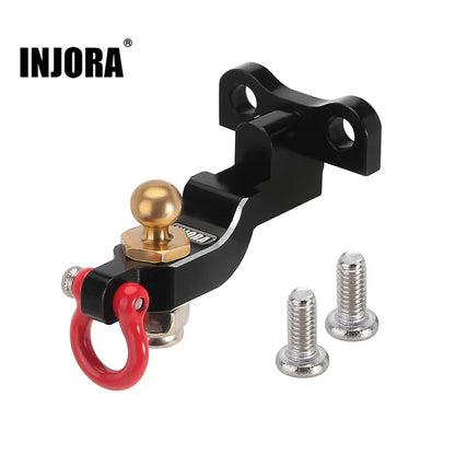 Aluminum Trailer Tow Hitch Black with Brass Ball for TRX-4M (INJ4M68)