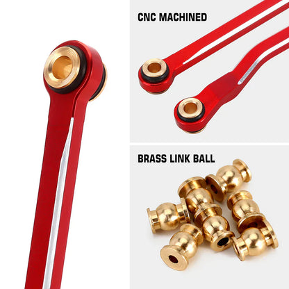 Aluminum High-Clearance Link Set Red for TRX-4M (INJ4M73RD)