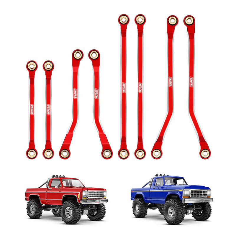 Aluminum High-Clearance Link Set Red for TRX-4M (INJ4M73RD)