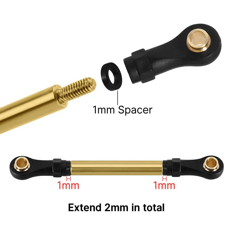 Brass 8-Piece High-Clearance Link Set for TRX-4M (INJ4M77)