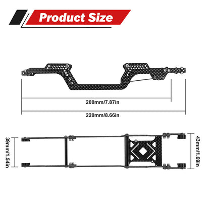 Carbon Fiber Universal LCG Chassic Kit with Battery Tray for TRX-4M (INJ4M7889)