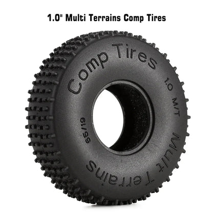 Comp Pin 1.0" S5 Super Soft Compound Tires 65x19mm for 1/24-1/18 Rock Crawler (4) (INJAX2440)