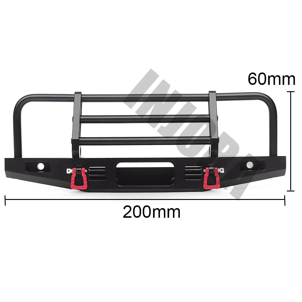 Aluminum Adjustable Front Bumper for TRX-4/SCX10/SCX10 II (INJCRAW18184BK)