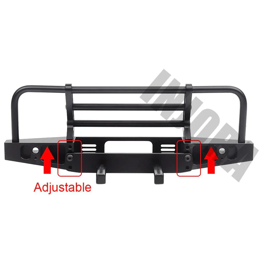 Aluminum Adjustable Front Bumper for TRX-4/SCX10/SCX10 II (INJCRAW18184BK)