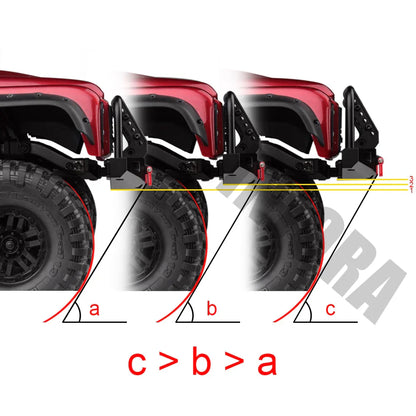 Aluminum Adjustable Front Bumper for TRX-4/SCX10/SCX10 II (INJCRAW18184BK)