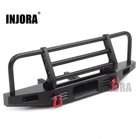 Aluminum Adjustable Front Bumper for TRX-4/SCX10/SCX10 II (INJCRAW18184BK)