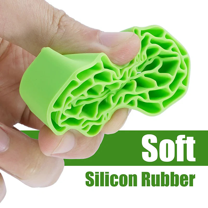 Silicone 1.0" Soft Green Rubber Inserts for 1/24-1/18 Rock Crawler (4) (INJDGT1064GN)