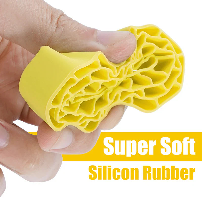 Silicone 1.0" Super Soft Yellow Rubber Inserts for 1/24-1/18 Rock Crawler (4) (INJDGT1064YE)