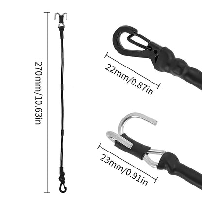 Elastic Strap Rescue Rope Black with Hooks for 1/24-1/18 Rock Crawler (INJINA95BK)