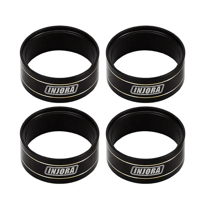 Brass 1.0" Black Inner Clamp Rings 13g for 1/24-1/18 Rock Crawler (4) (INJSCX24138BK)