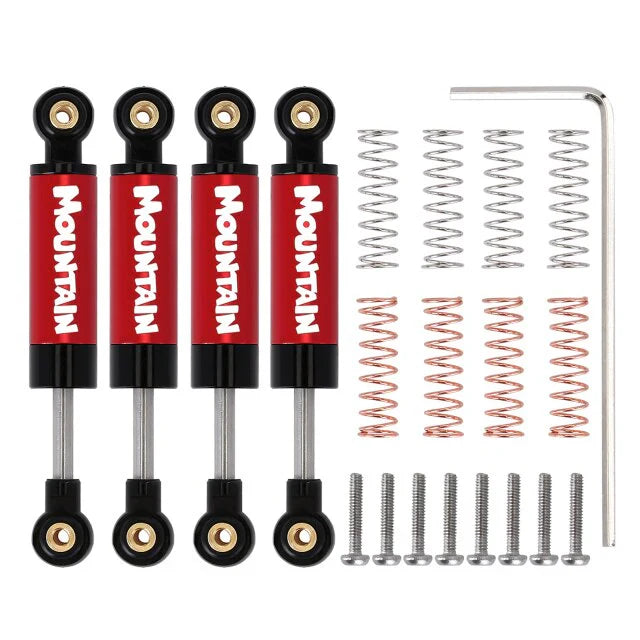 Internal Spring Shocks Aluminum Internal-Spring Shocks 40mm Red for SCX24 (4) (INJSCX2423RD4 ...