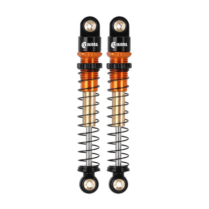 Aluminum Double-Barrel Threaded Shocks 43mm Orange for SCX24 (4) (INJSCX2427GD4)